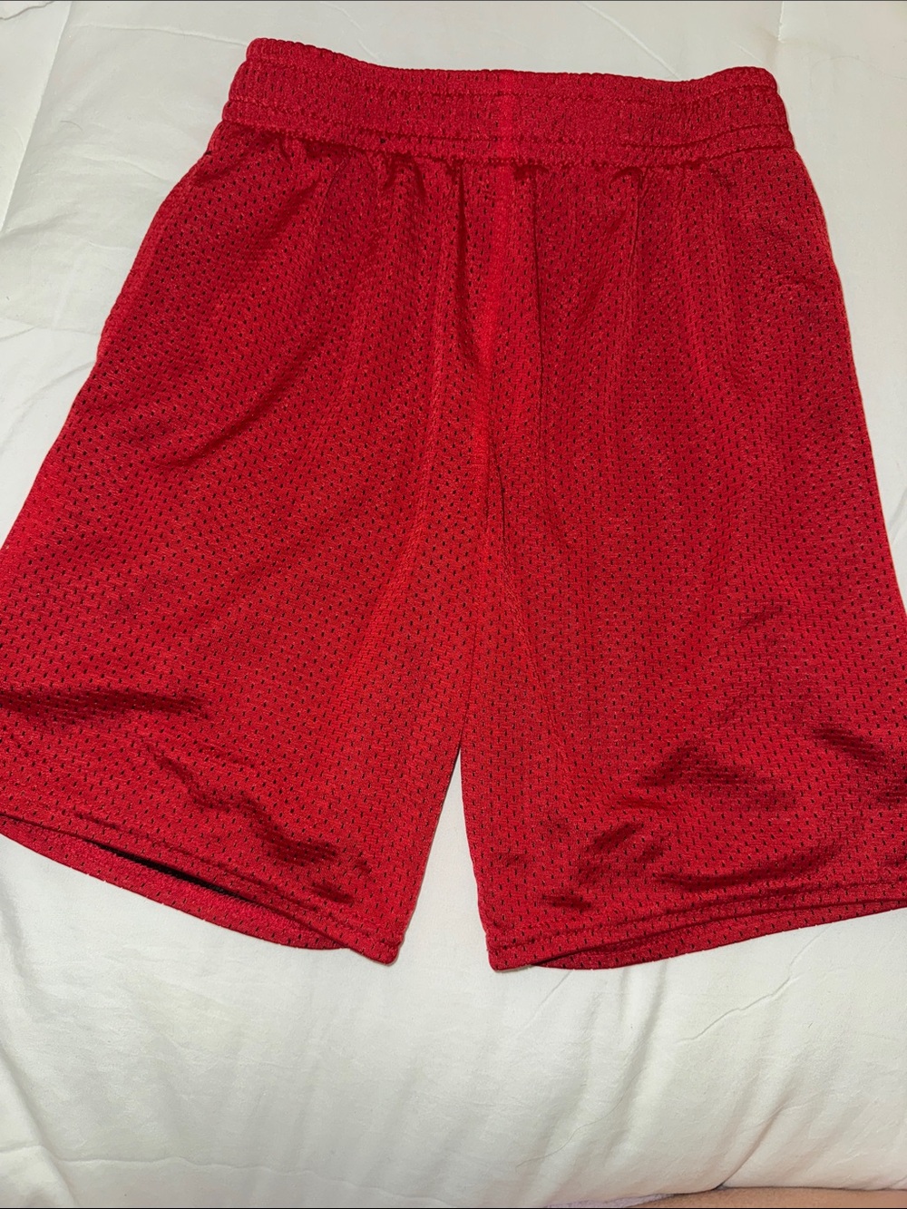 Kid’s Red Athletic Mesh Shorts - Comfortable Everyday Performance